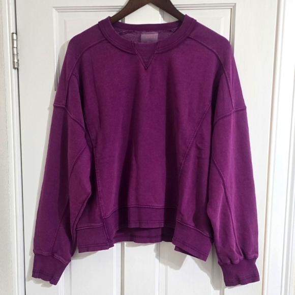 NWT Free People Movement x Hatch Purple Crewneck Sweatshirt Size M - Picture 4 of 8